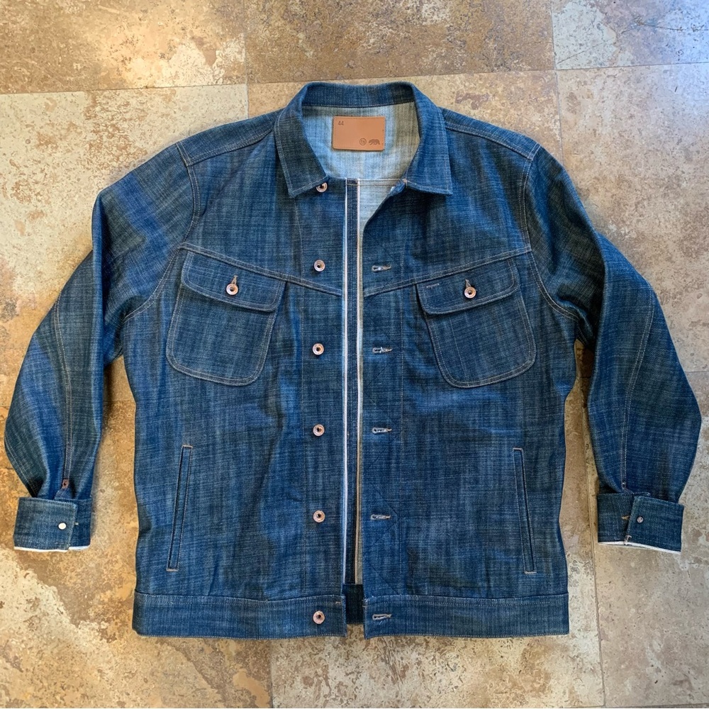 Taylor Stitch Raw Selvedge Denim Jeans Jacket (The Long Haul Jacket)